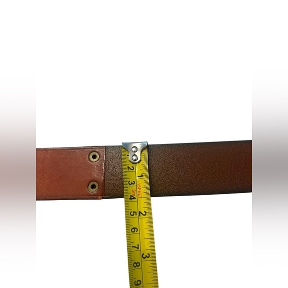 Ralph Lauren Tan Brown Leather Double-Ring Belt main image 7